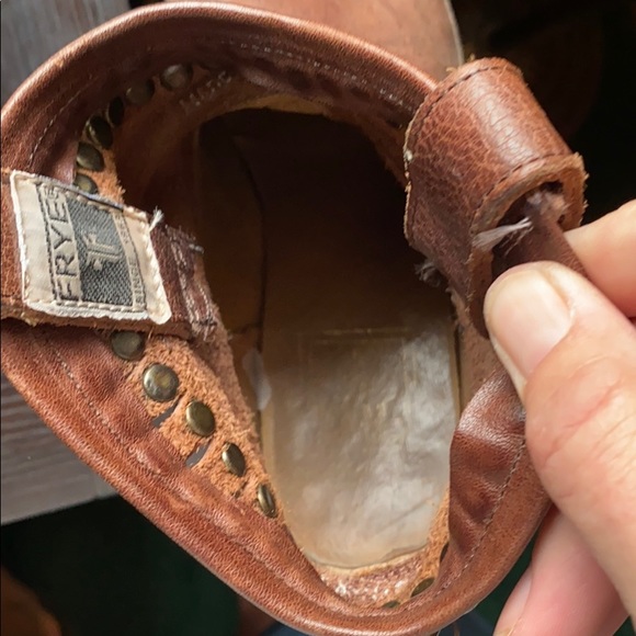 Diana studded Frye short boot- brown 8.5 - Picture 4 of 5